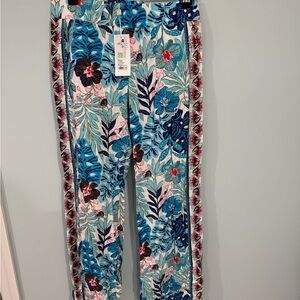 Lilly Pulitzer Blue and Pink Floral Pants